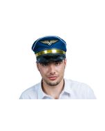 Casquette pilote de l'air bleue