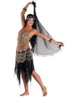 Déguisement femme danseuse orientale noire – Taille Unique