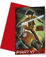 6 invitations star wars rebels