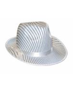 Chapeau luxe rayé - blanc
