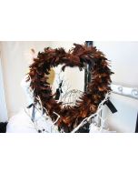Coeur en plumes - chocolat 