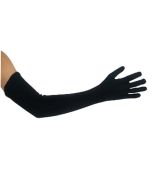 Gants extra longs noirs - 45 cm 