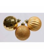 3 boules de Noël graphiques - or