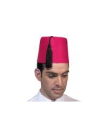 Chapeau fez rouge feutrine