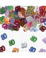 Confettis multicolores 80 ans