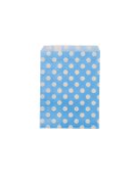 24 sachets papier turquoise pois blancs