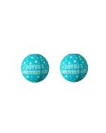 lot de 2  lampions joyeux anniversaire couleur turquoises