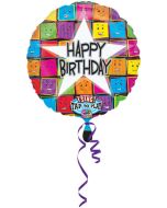 Ballon Happy Birthday chantant multicolore