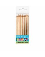 12 bougies d’anniversaire or