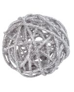 Boule Rotin Argent x 10