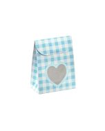 10 Boîtes à dragées ourson bleu fenêtre coeur