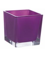 Vase cube violet – 8 cm