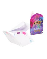 8 invitations avec enveloppes shimmer et shine