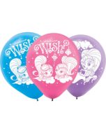 6 ballons latex shimmer et shine