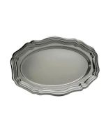 Lot de 2 plateaux Royal ovale - argent - 45 x 30 cm