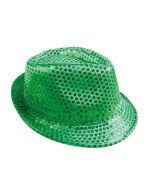 Chapeau à sequins vert