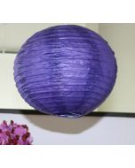 Lampion boule de déco - 20 cm - aubergine - x5