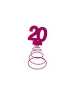 centre table anniversaire 20 ans fuchsia