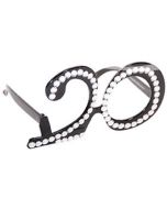 Lunettes noires monture diamant - 20 ans