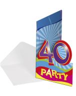 6 invitations 40 ans
