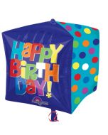 ballon hélium cube happy birthday