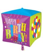 ballon hélium cube happy birthday