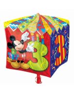 Ballon hélium cube Mickey - 3 ans