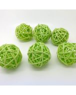 Boule Rotin 3cm x6 - Couleur au choix