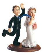 Sujet résine mariage humoristique "au collet"