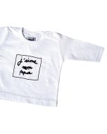 T-shirt bébé "j'aime mon papa" taille 0/6 mois