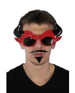 Lunettes de diable avec moustache