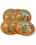 assiettes cowboy indien