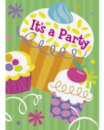 8 cartes d'invitation Birthday Cupcake