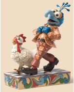 Figurine de collection "Gonzo du Muppet Show accompagné d'un poulet"