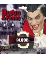 Tube gel faux sang et dents de vampire