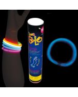 Tube de 100 bracelets fluorescents - Bleu