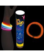 Tube de 100 bracelets fluorescents - Orange