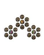 7 badges Anniversaire 40 ans - noir