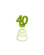 centre de table anniversaire 40 ans vert anis 
