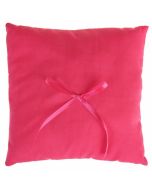 Coussin alliance nœud ruban fuchsia