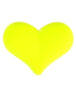 12 Perles fluo en forme de cœur - Jaune