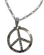 Collier Peace and Love couleur argent