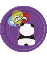 Assiette panda happy birthday - Ø 18 cm