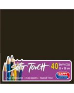 Serviettes soft touch - Noir