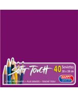 Serviettes soft touch - Pourpre