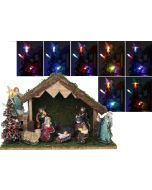 Crèche de Noël avec 9 santons en pocelaine