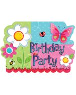 Carton d'invitation anniversaire "Jardin"