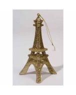 Tour Eiffel pailletée à suspendre - or