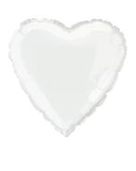 Ballon hélium coeur blanc