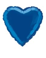 Ballon hélium forme coeur - bleu foncé